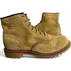 Chippewa Men's 13 Wheat Nubuck Leather Waterproof Work Boots